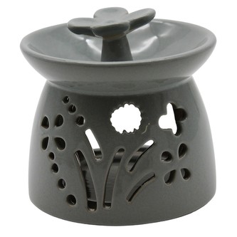 HOME ELEMENTS Aromalampa 8 cm, barva šedá