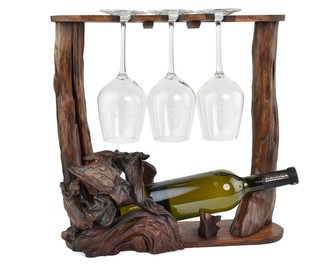 Teakový stojan na víno Vendage 38 x 38 cm var. C