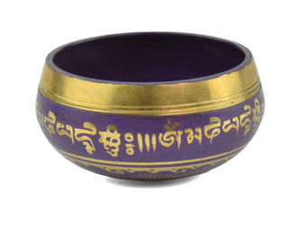 Tibetská mísa č. 304 s paličkou 9 cm - fialová