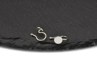 Stříbrná minimalistická záušnice 1ks kolečko