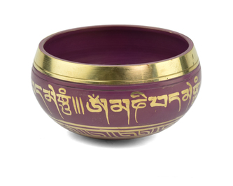 Tibetská mísa č. 323 s paličkou 9 cm - světle fialová