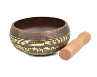 Tibetská mísa zdobená s paličkou č. 190, 415 g