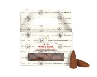 Vonné jehlánky "tekoucí dým" Satya White musk 15 ks