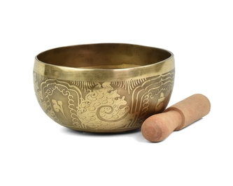 Tibetská mísa s paličkou č. 69 - zdobená 570 g