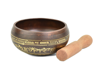 Tibetská mísa zdobená s paličkou č. 173, 410 g