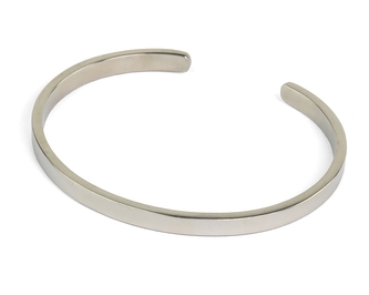 Kovový náramek , stříbrná barva, hranatý