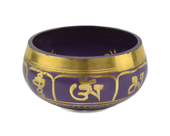 Tibetská mísa č. 308 s paličkou 9 cm - fialová