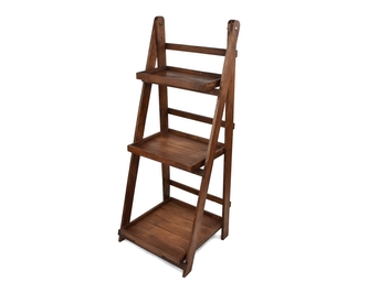 Dřevěný stojan na květiny Floret tmavý větší 98 cm