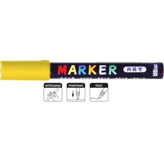 Marker akrylowy 1-2mm żółty (6szt) M&G;
