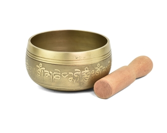 Tibetská mísa zdobená s paličkou č. 169,  395 g