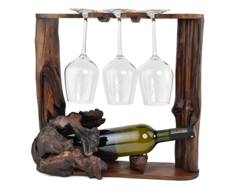 Teakový stojan na víno Vendage 38 x 38 cm var. D