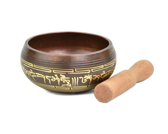 Tibetská mísa zdobená s paličkou č. 175, 430 g