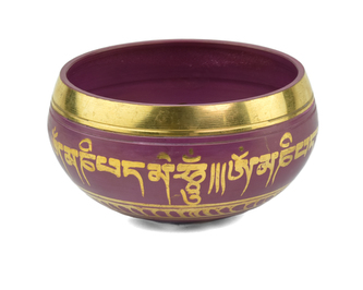 Tibetská mísa č. 322 s paličkou 9 cm - světle fialová