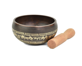 Tibetská mísa zdobená s paličkou č. 172,  435 g