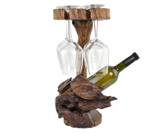 Teakový stojan na víno Vinum 41 cm var. C