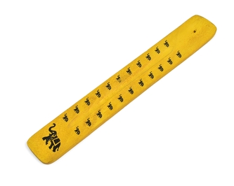 Stojan na vonné tyčinky lyže slon, žlutý