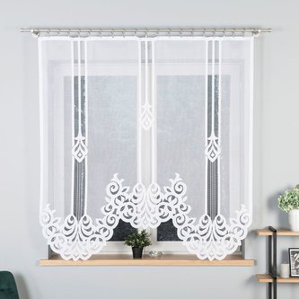 Dekorační oblouková krátká záclona ARALIA 155 bílá 155x160 cm MyBestHome