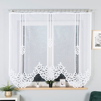 Dekorační oblouková krátká záclona ARALIA 180 bílá 180x160 cm MyBestHome