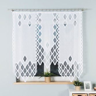 Dekorační oblouková krátká záclona OTTO 160 bílá 160x160 cm MyBestHome