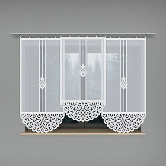 Panelová dekorační záclona ZURIEL bílá, šířka 75cm výška 160 cm (cena za 1 kus panelu) MyBestHome