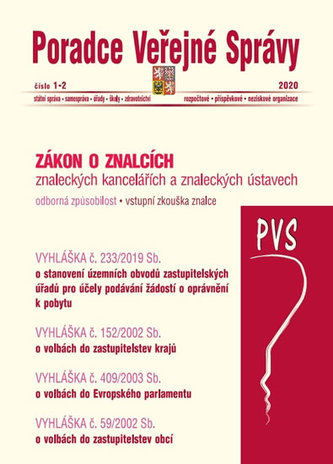 PVS 1-2/2020 Zákon o znalcích, znaleckých kancelářích a znaleckých ústavech