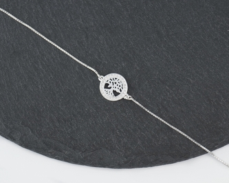 Stříbrný náramek Strom života se zirkony