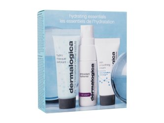 Dermalogica Hydrating Essentials denní pleťový krém Skin Smoothing Cream 7 ml + pleťová maska Hydra Masque Exfoliant 10 ml + pleťová voda a sprej Antioxidant Hydramist 10 ml