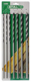 vrták do dřeva sada 4,0-12,0mm 7díl., 300mm STALCO