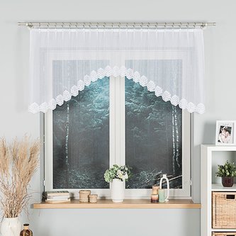 Dekorační oblouková krátká záclona ŽAKLINA 80 bílá 250x80 cm MyBestHome