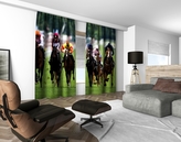 3D dekorační závěs 104V JOCKEYS 2x160x250 cm set 2 kusy MyBestHome
