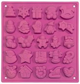 FORMA SILIKONOVÁ VÁNOČNÍ 25KS RŮŽOVÁ 17,8X18,7X1,3