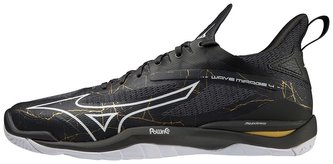 Mizuno WAVE MIRAGE 4/BlkOyster/Wht/MPGold Velikost boty: 46.0/11.0