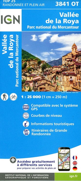 3841OT Vallée de La Roya 1 : 25 000