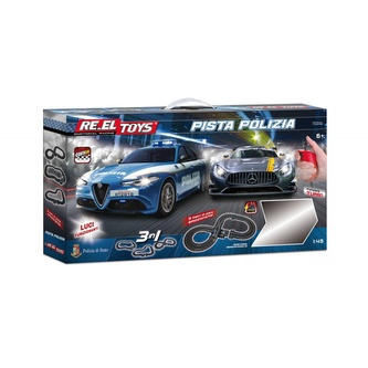 RE.EL Toys Autodráha Policie 3v1 1:43