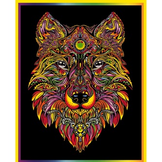 Colorvelvet Sametový obrázek Vlk 47x35cm