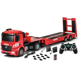 Carson RC podvalník Mercedes-Benz Arocs Goldhofer červená