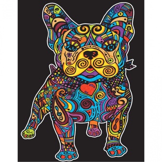 Colorvelvet Sametový obrázek Francouzský buldoček 21x29,7cm