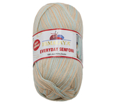 Příze HiMALAYA EVERYDAY SENFONi - tyrkysová, lososová - 100g / 196 m