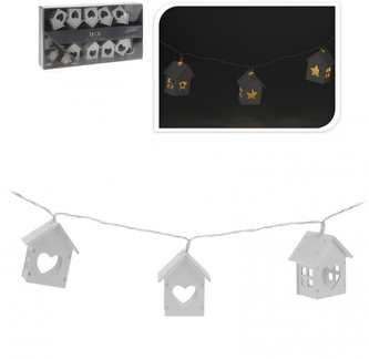 Světelná girlanda domeček se srdíčkem 10 LED