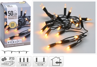 Světelný řetěz 50 LED barva teplá bílá