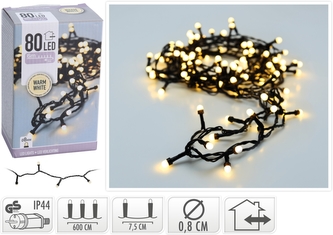 Světelný řetěz 80 LED barva bílá teplá