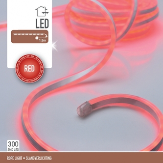 LED světelný kabel 6 m barva červená