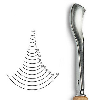 Dláto Stubai na lžíce velké 5528 – šířka 3mm