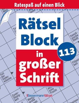 Rätselblock in großer Schrift 113 (5 Exemplare à 2,99 EUR)