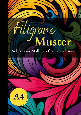 Schwarzes Malbuch für Erwachsene ¿Filigrane Muster¿