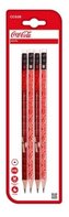 Ołówek HB z gumką Coca-Cola 4szt