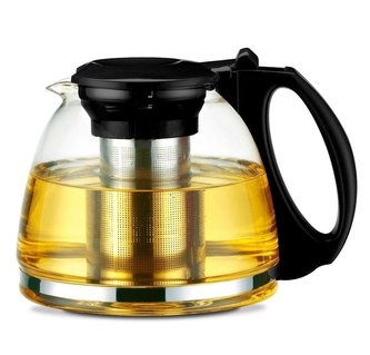Konvice na čaj skleněná s nerezovým sítkem 1,1 l