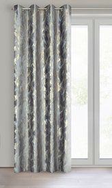 Dekorační vzorovaný velvet závěs s kroužky TANGO šedá 140x250 cm (cena za 1 kus) MyBestHome