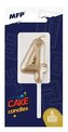 Świeczka złota balon cyfra 4