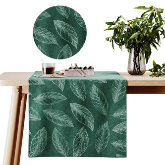 Ubrus - běhoun na stůl CALMA zelená 40x140 cm Mybesthome